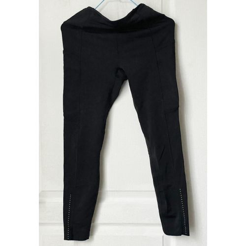 Lululemon Legging Noir, Taille 4, Nylon 69% Lycra 31%, Bon État