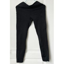 Lululemon Legging Noir, Taille 4, Nylon 69% Lycra 31%, Bon État