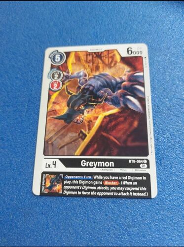 Greymon Bt8 064 Carte Card Digimon Game