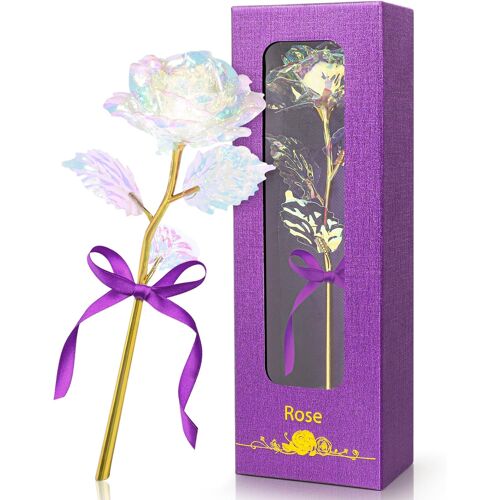 Rose Eternelle Or 24K Plaqué, Cadeau pour Maman, Femme, Petite Amie, Mère - Noël, Fête des Mères, Saint Valentin, Anniversaire - Artificial Rose Decoration