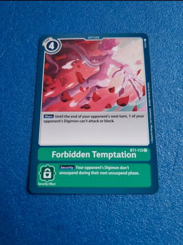 Forbidden Temptation Bt1 113 Carte Card Digimon Game