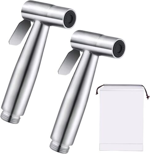 JGD-Lot de 2 douchettes à main pour bidet - Douchette à main pour WC - Douchette à main - Bidet - Convient pour les toilettes, les toilettes, le bidet