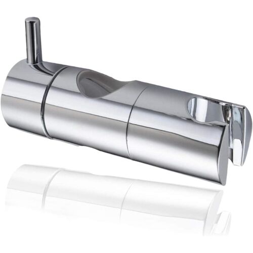 KALANKA-Support Pommeau Douchette, Accroche Douche à Main Ventouse, Fixation Pommeau Douche Mural, Curseur Douche Universel Remplaçable Curseur (22mm, Argent)