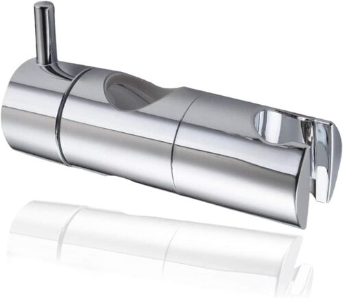 JGD-Support Pommeau Douchette, Accroche Douche à Main Ventouse, Fixation Pommeau Douche Mural, Curseur Douche Universel Remplaçable Curseur (22mm, Argent)