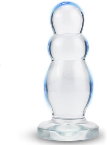 Jgd-Plug Anal De Bowling Sex Toy Plug Anal Butt Plug Pour Femmes Hommes, Prostate Homme Dildo Gode Sextoys Plug Pour Sex Couple Plaisir (Transparent)