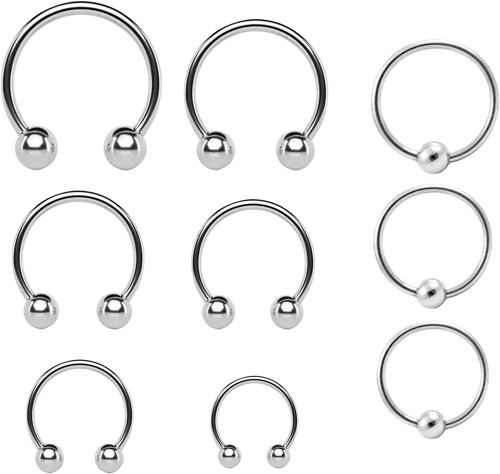 Kalanka-9 Pcs Anneaux De Pénis En Acier Inoxydable, Bondage Du Pénis Anneaux Péniens Prolonger Le Temps D'éjaculation Jouets Sexuels Pour Homme