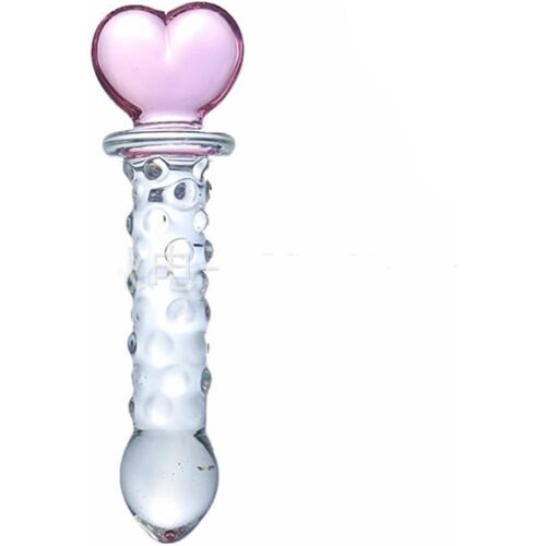 Jgd-Cristal Godemiché Verre Barre En Verre C?ur En Verre Rose Godemiché Barre Magique De Luxe Pour Adultes Jouets Pour Femmes Et Couples (B)