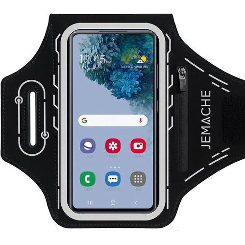 JGD-Telephone Brassard de Course pour Samsung Galaxy S22 Ultra, S21 Ultra, S22 Plus, S21 Plus, S20 Plus 5G, S21 FE, Gym Brassard de Sport Workouts (Noir)