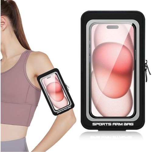 JGD-1 Pièce Brassard Telephone Sport Portable 2 en 1 Brassards Running Poignet et Bras Armband pour iPhone 16 15 14 13 Pro Max Samsung Galaxy S25 S24, 6.8