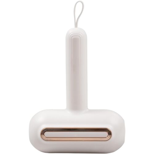 JGD-Rouleau anti-peluches réutilisable ¿ Rouleau collant lavable pour poils d'animaux, tissu pelucheux, poussière et petits débris (blanc, style avec poignée)