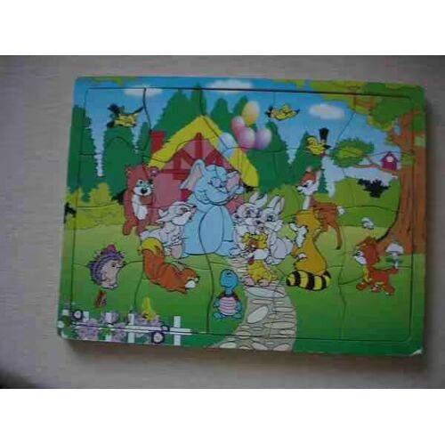 Puzzle en Bois 20 pièces les animaux de bande Dessinées