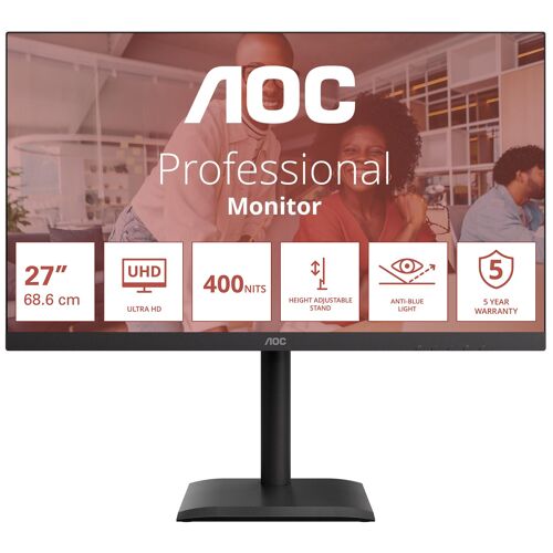 Ecran PC AOC E4 U27E4CV 27" 3840 x 2160 4K Ultra HD LED Noir