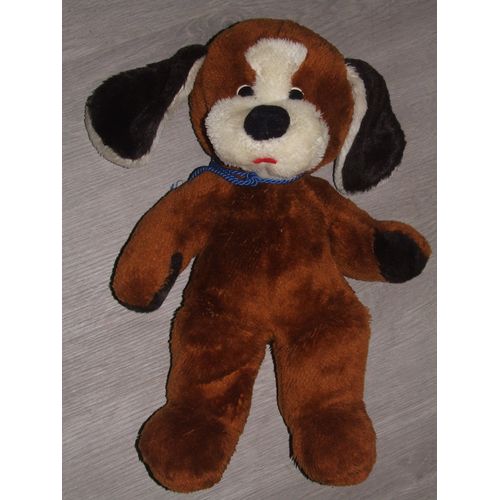 CHIEN ANCIEN VINTAGE MARRON BLANC TRUFFE NOIRE 55 cm