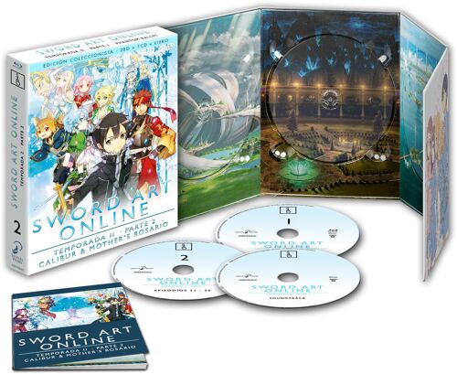 Sword Art Online : Saison 2 - Partie 2 (Blu-Ray + Bande Originale + Livre) (Édition Collector) / Sword Art Online: Temporada 2 - 2ª Parte (Blu-Ray + Banda Sonora + Libro)