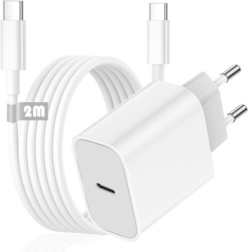 KALANKA-30W Chargeur Rapide iPhone, USB C Adaptateur Secteur Bloc, Certifi¿ Apple MFi Chargeur Prise avec C¿ble de Type-C vers C 2M, Compatible avec iPhone 17/16/16 Plus/16 Pro/16 Pro Max/15/iPad Air