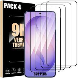 4 Verre Trempé Intégral pour Samsung Galaxy S26 Plus, Protection d'écran Antichoc 9H - E.F.Connection