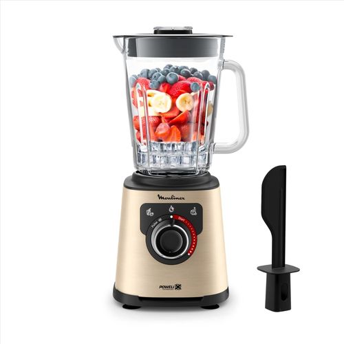 Blender électrique 1,5 L 1200 W Noir/Or avec nettoyage auto