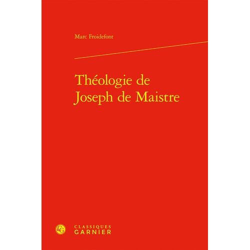 Théologie De Joseph De Maistre