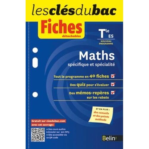 Fiches Détachables Maths Tle Es Spécifique Et Spécialité
