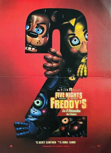 Five Nights At Freddy S 2 - Affiche Originale De Cinéma - Format 40x60 Cm - Un Film De Emma Tammi Avec Josh Hutcherson, Piper Rubio, Elizabeth Lail, Matthew Lillard, Freddy Carter - Année 2025