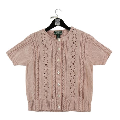 Reconditionné - Gilet Femme En Lin Rose - Taille M - Femme - Rose