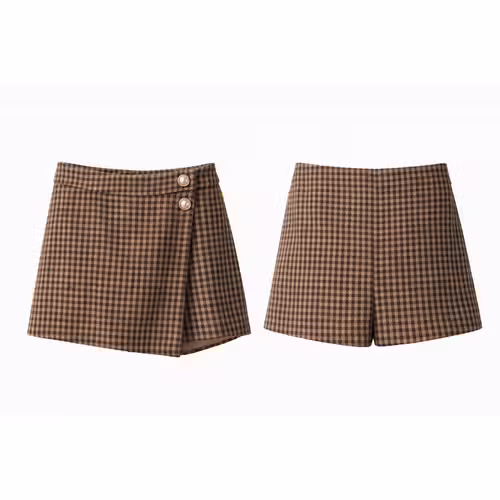 Jupe Short Motif Marron Shein Taille M/38