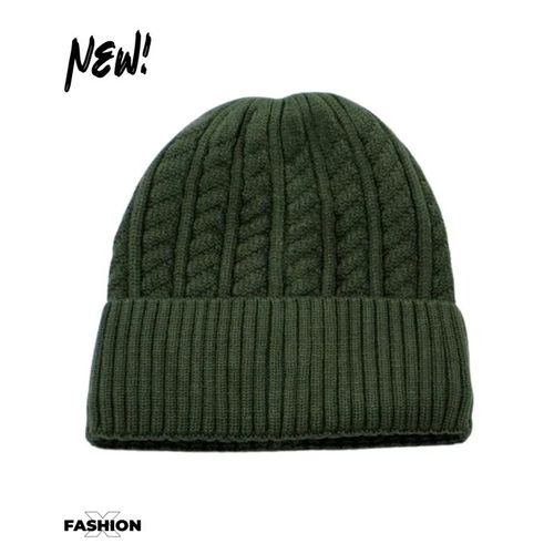 Bonnet Homme - Hologramme Paris - Kaki - Taille Unique - 100% Synthétique - Doublure En Polaire