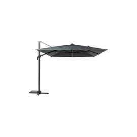 Parasol Déporté Rectangulaire Melhia Graphite Avec Led - 4 X 3 M - Hespéride