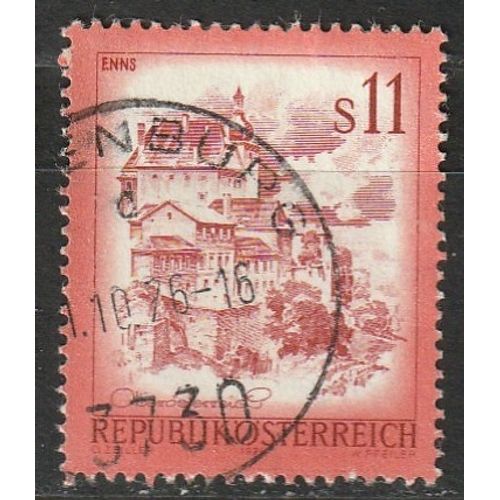 Série Belle Autriche, Timbre Oblitéré. Enns 12e S. 1976 N° 1349
