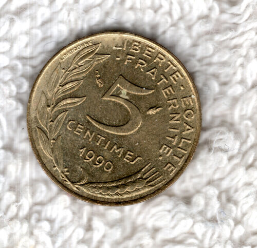 Pièce De 5 Centimes Marianne Type Lagriffoul 1990 France 