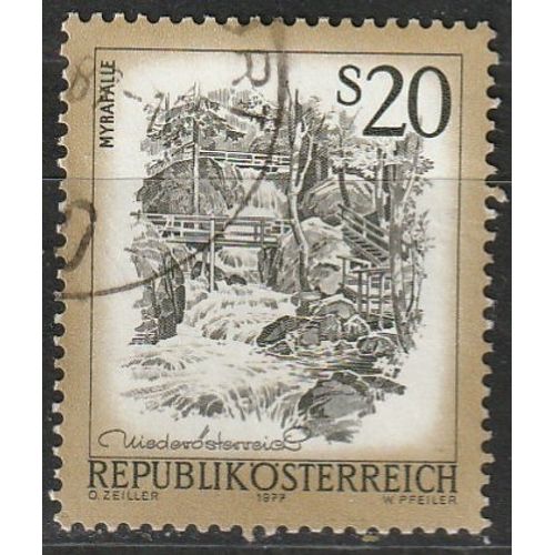Série Belle Autriche, Timbre Oblitéré. Myrafalle 1977 N° 1381