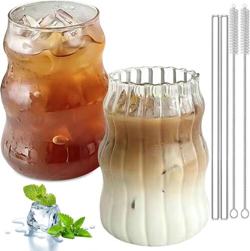 Verres Côtelés En Verre Borosilicate ¿ Design Rétro