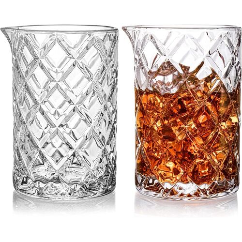 Verre À Cocktail En Verre 685 Ml Avec Motif Diamant