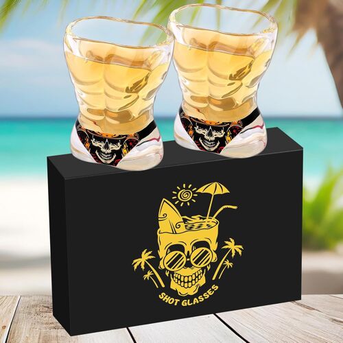 Verres À Shot Homme Musclé ¿ Coffret Cadeau 30 Ml