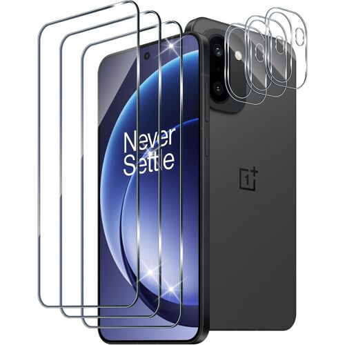 3 Pièces Verre Trempé Pour Oneplus 15R/15 R Avec 3 Pièces Caméra Arrière Protecteur, Dureté 9H Anti Rayures Protection Écran, Ultra Hd Sans Bulles Film Vitre Trempé