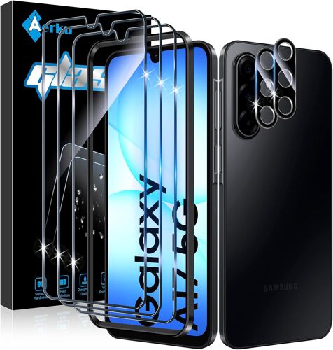 KALANKA-Verre Trempé pour Samsung Galaxy A17 5G avec Caméra Arrière Protecteur [3+2 Pièces], Dureté 9H Protection écran Ultra HD Ultra Résistant Film Vitre