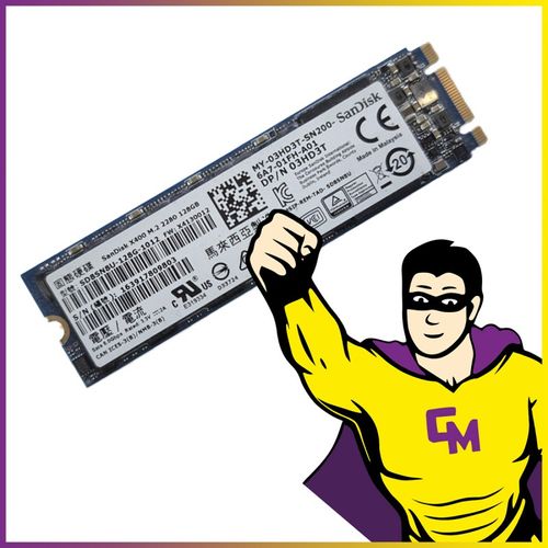 SSD SATA M.2 2280 128 Go SanDisk X400 SD8SN8U-128G-1012 Clé B+M