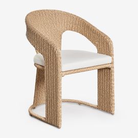 Lot de 4 chaises de salle à manger en rotin synthétique Omarel