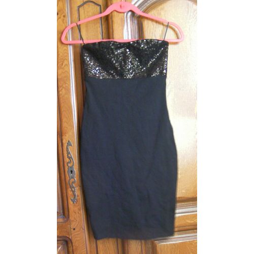 Robe Noire Pailletée Ann Christine - Taille Xs