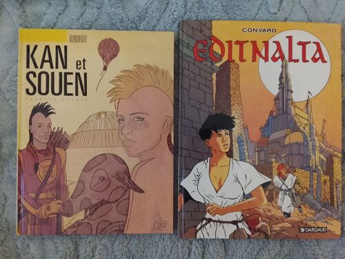 Lot De 2 Bd : 1) "Kan Et Souen, Premier Voyage" Par Bondroit, 1985, Tbe Ed Kesserling .... 2) "Editnalta , Le Coeur Chardon" Par Convard, 1995,Tbe Ed Dargaud