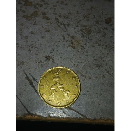Pièce De 20 Centimes De 2002 D'Italie État Correct