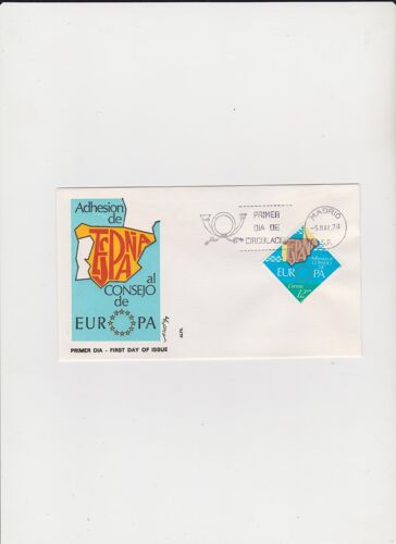 Espagne Philatélie Enveloppe 1er Jour Adhésion Au Conseil De L'Europa 1978