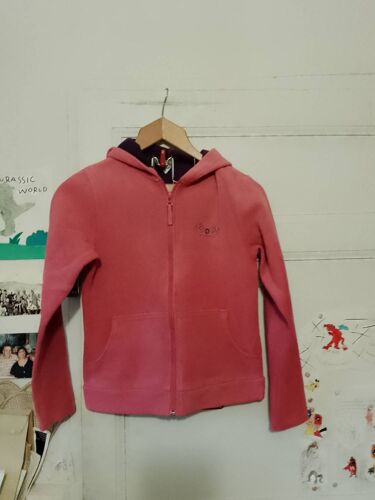 Gilet Zippé Rose 12 Ans Domyos Vintage Années 90.