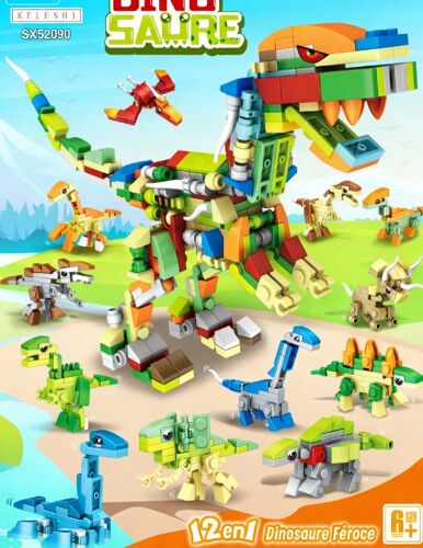 Children's Fusion Tyrannosaurus rex Insect Boy Dinosaur World Small Particle Assembled Block Dinosaur 1 Set (Collapsible Dinosaur)