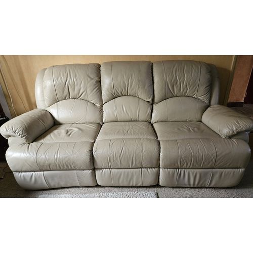 Canapé cuir 3 places + fauteuil relax – Saint-Omer (62)