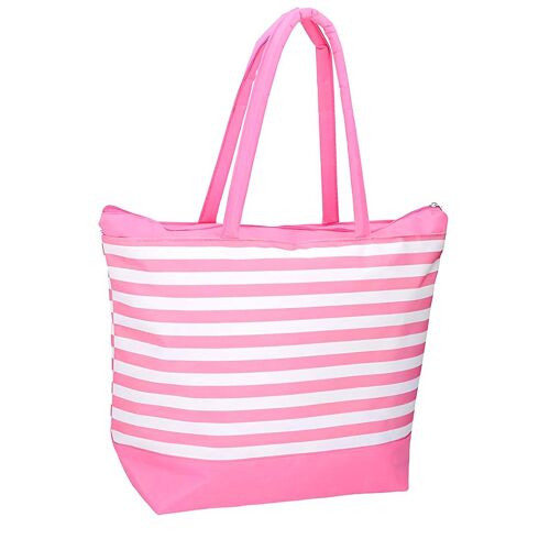 Sac de Plage Zippé Léger Et Spacieux Pour Vacances Et Plage Fresh&cold Rose