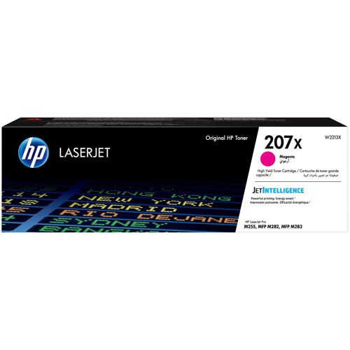 HP 207X - À rendement élevé - magenta - original - LaserJet - cartouche de toner (W2213X) - pour Color LaserJet Pro M255dw, M255nw, MFP M282nw, MFP M283fdn, MFP M283fdw
