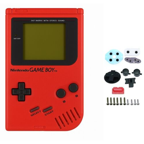 Coque de Remplacement Rouge Game Boy DMG avec Set Complet de Boutons