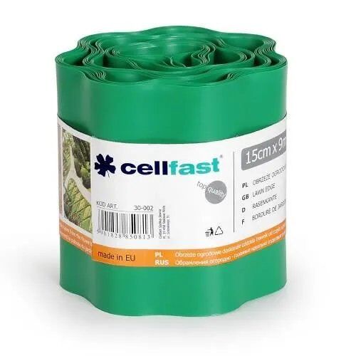 Bordure De Pelouse 100mm X 9m En Pvc Flexible Vert