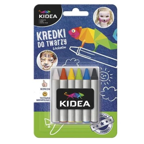 Set Créatif Pour Décorer Visage 6 Crayons De Couleurs Maquillage De Fêtes